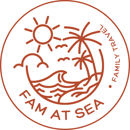 Fam At Sea Logo - A Blog for Family Travel with Toddlers From Disney Parks to Disney Cruises, Travel Guides, Budget Tricks, and More!